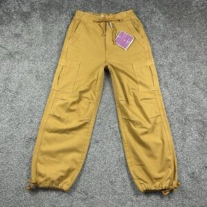 NEW Mother The Munchie Nerdy Pants Cargo High Rise Wide Leg Size 28 Wood Thrush‎